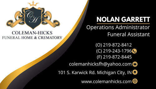 Sample custom business card design by KNK Customs & Designs