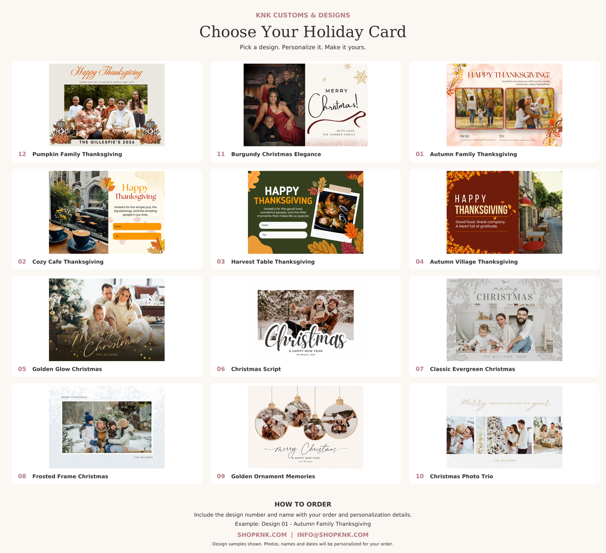 Custom Holiday Thank You Cards